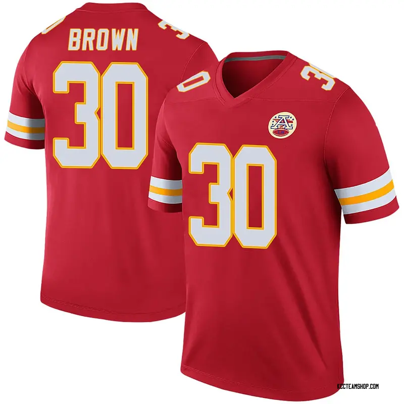 Men's Alex Brown Kansas City Chiefs Color Rush Jersey Red Legend