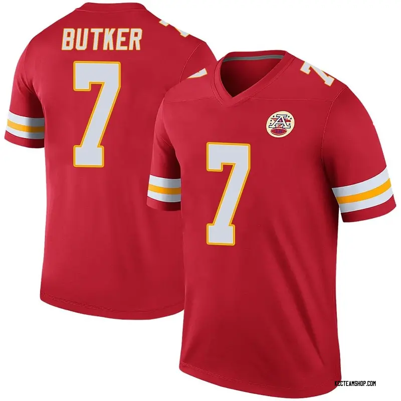 Men's Harrison Butker Kansas City Chiefs Color Rush Jersey Red Legend