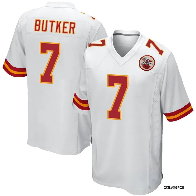 Youth Harrison Butker Kansas City Chiefs Jersey White Game